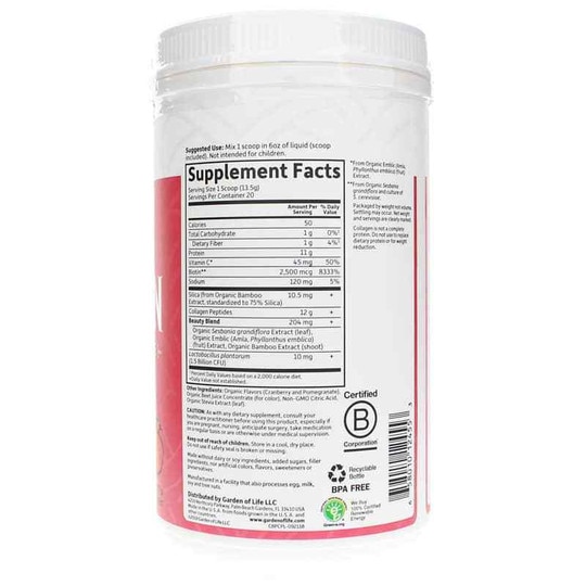 Grass Fed Collagen Beauty Powder, GOL